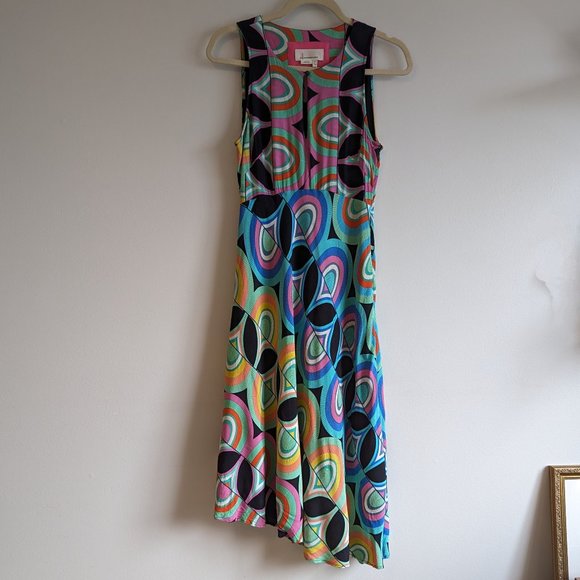 Anthropologie Kenzie Asymmetrical Dress, sz 6 - Picture 4 of 9